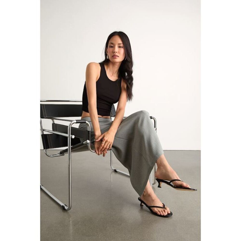 Lulus Halena Light Grey Plaid High-rise Column Midi Skirt - Size XS